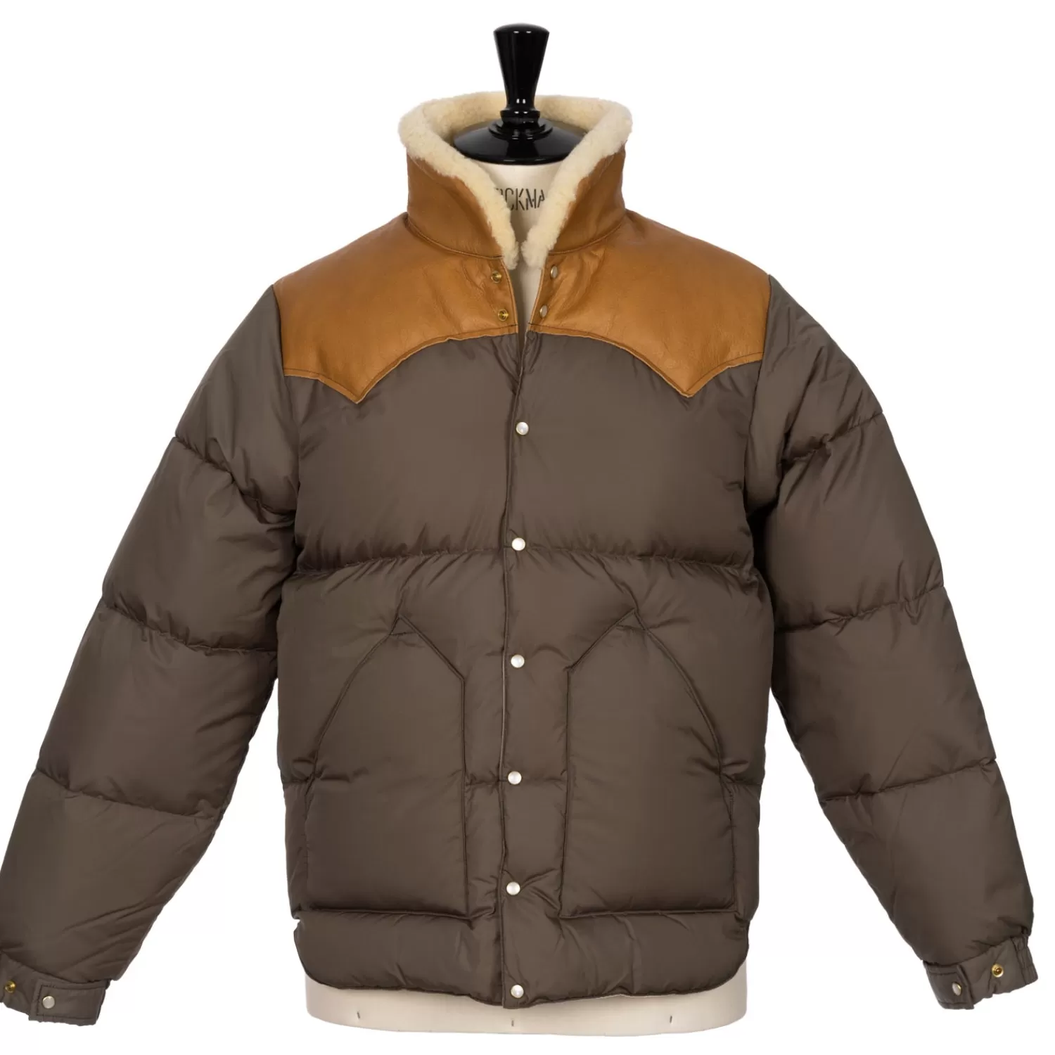 Ivy Men's | The Best From Japan>Rocky Mountain Featherbed x MJ: Daunenjacke "Christy Jacket" mit Lammfellkragen Olivgrün-Olive