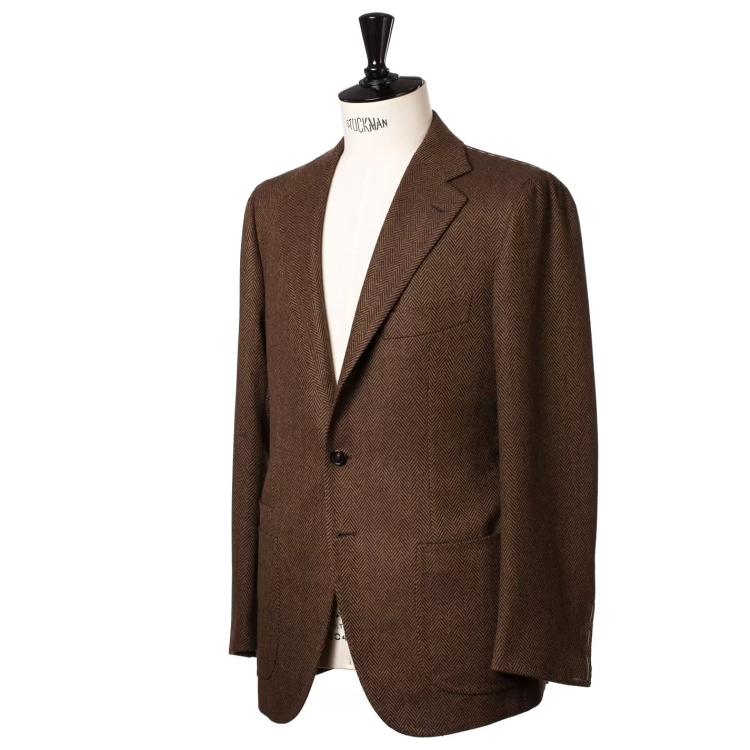 Mto | Anzug & Sakko>Cesare Attolini Sakko "Brown Herringbone Gent" aus reiner Merino-Wolle von Fox Brother's - reine Handarbeit