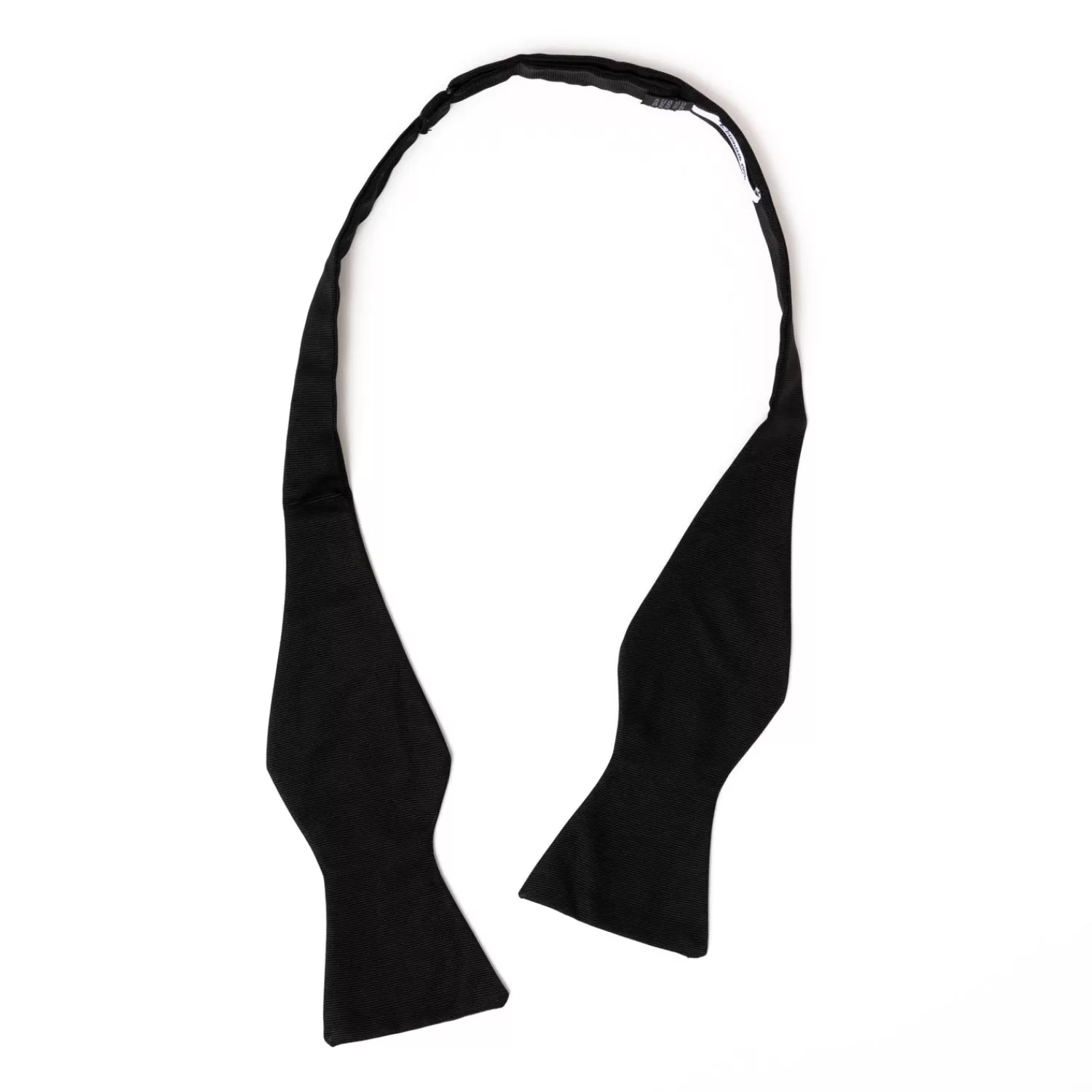 Krawatten>Petronius e Schleife "Black Butterfly Bow Tie" aus reiner Grosgrain-Seide - Handarbeit Schwarz