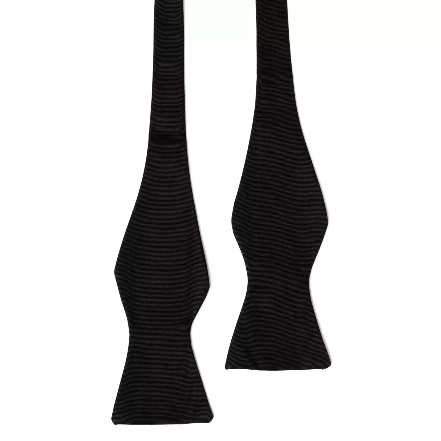 Krawatten>Petronius e Schleife "Black Butterfly Bow Tie" aus reiner Grosgrain-Seide - Handarbeit Schwarz