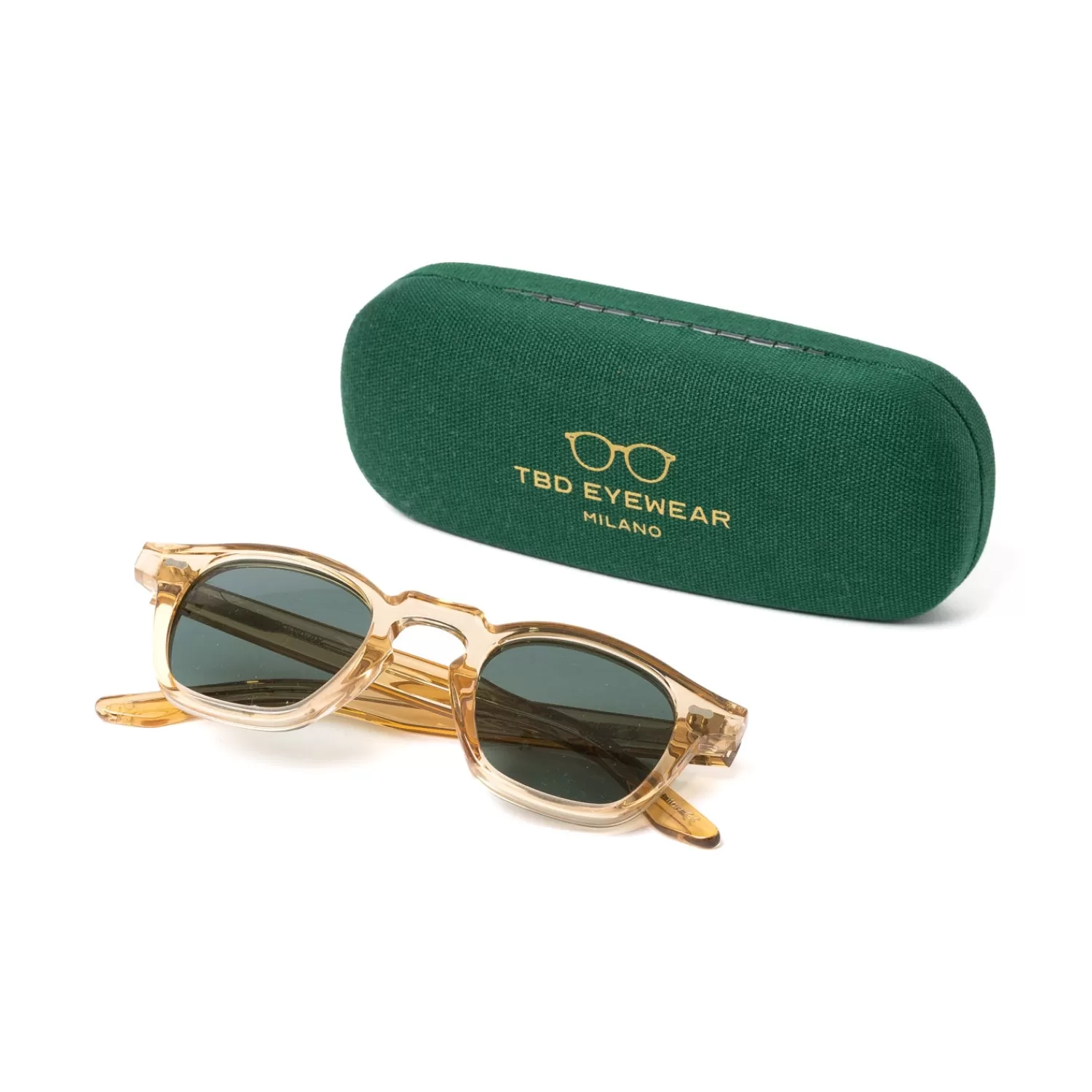 Sonnenbrillen>TBD EYEWEAR Sonnenbrille "CORD " mit safrangelben Gläsern - Handarbeit Champagne