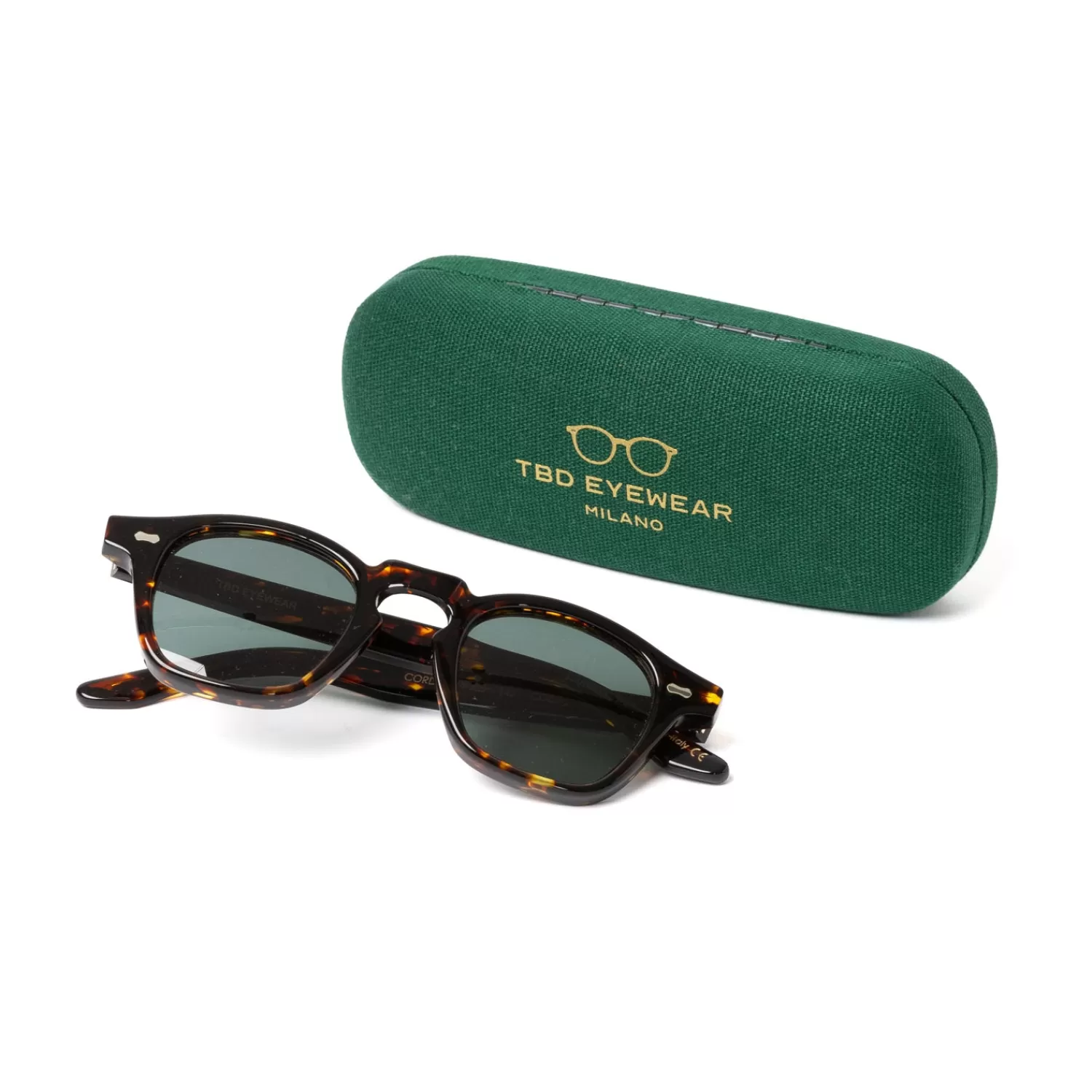 Sonnenbrillen>TBD EYEWEAR Sonnenbrille "CORD Havana" mit safrangelben Gläsern - Handarbeit DarkHavana